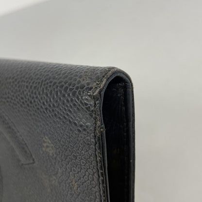 Chanel Wallet Caviar Leather Black Gold — view 5