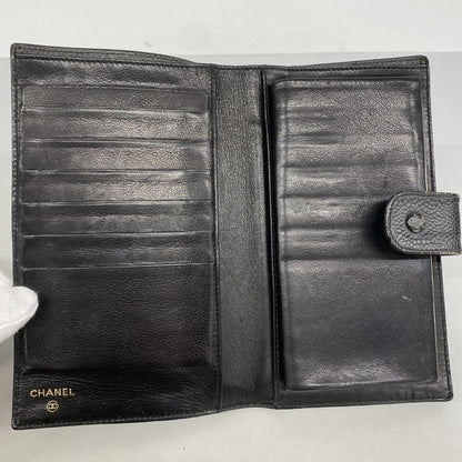 Chanel Wallet Caviar Leather Black Gold — view 3