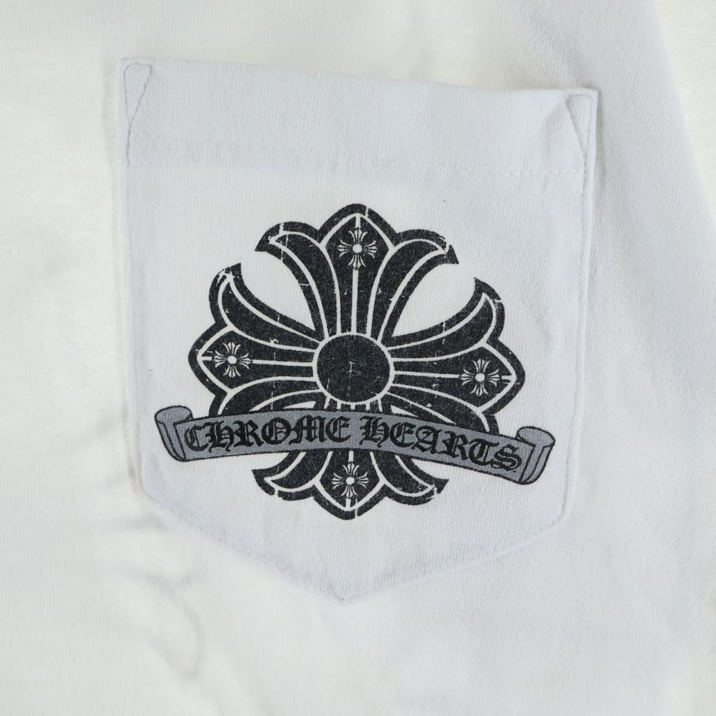 Chrome Hearts Vintage CH Plus Double Sided Print Short Sleeve Crew Neck White — view 5