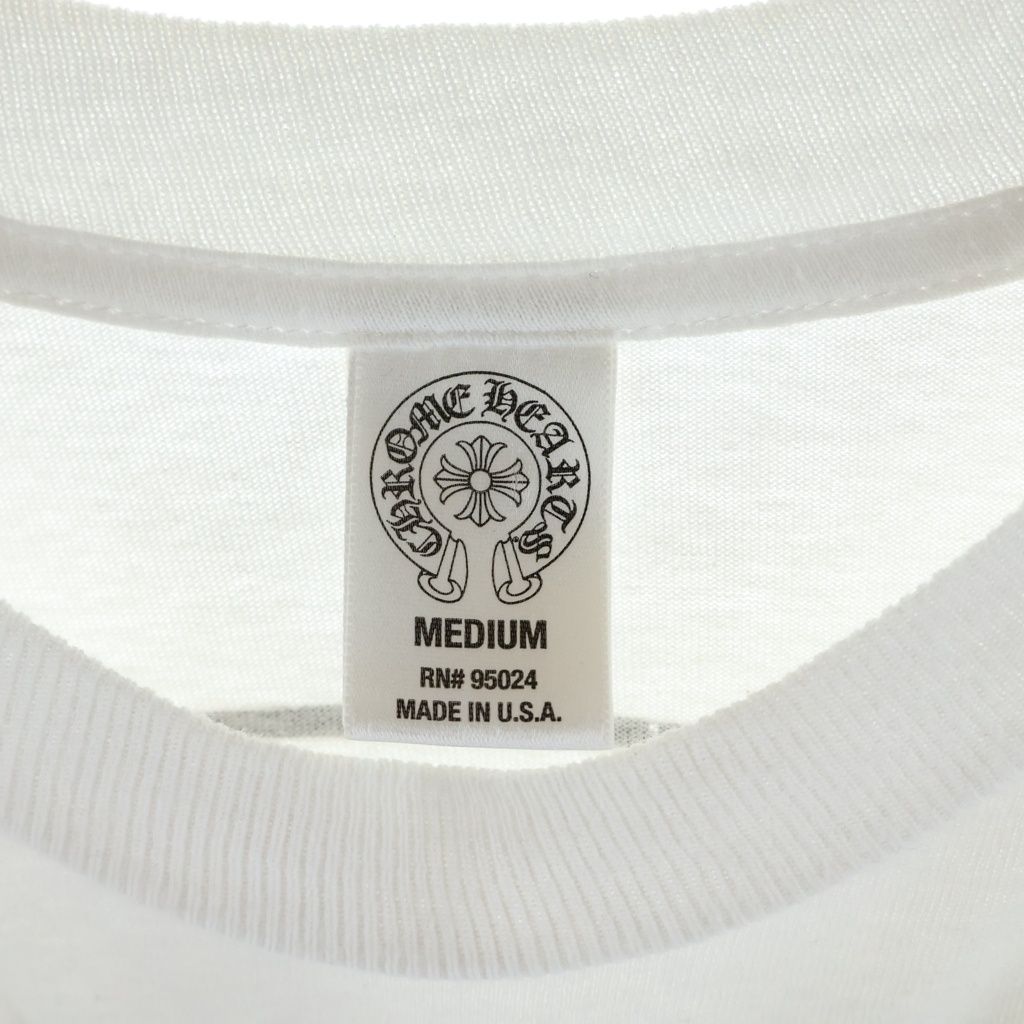 Chrome Hearts Vintage CH Plus Double Sided Print Short Sleeve Crew Neck White — view 7