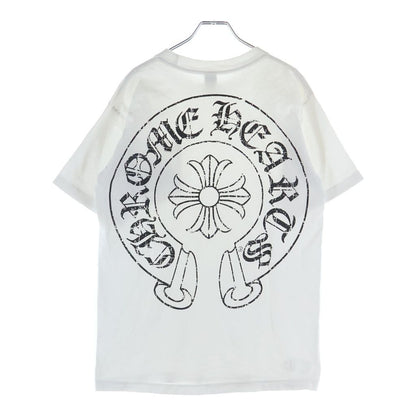 Chrome Hearts Vintage CH Plus Double Sided Print Short Sleeve Crew Neck White