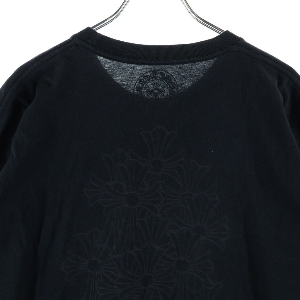 Chrome Hearts Back Cemetery Scroll Print Short Sleeve Pocket T-Shirt Black — view 4
