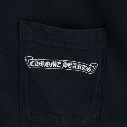 Chrome Hearts Back Cemetery Scroll Print Short Sleeve Pocket T-Shirt Black — view 5