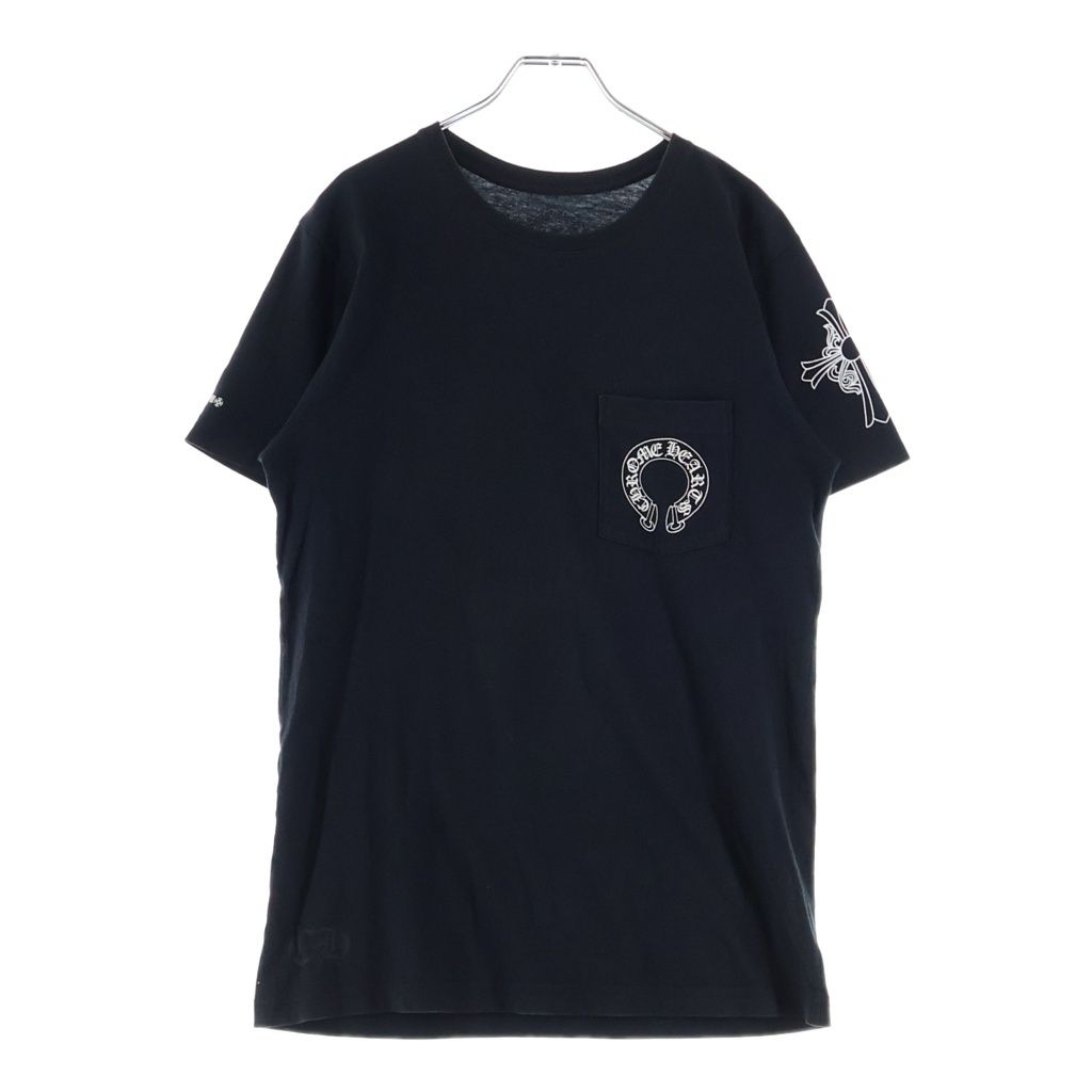 Chrome Hearts Back 3 Motif Horse Shoe Short Sleeve T-Shirt Black — view 2