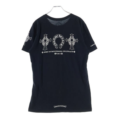 Chrome Hearts Back 3 Motif Horse Shoe Short Sleeve T-Shirt Black