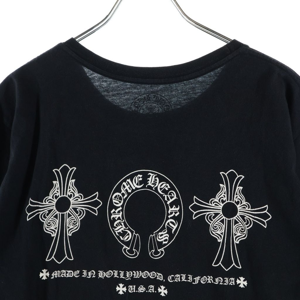 Chrome Hearts Back 3 Motif Horse Shoe Short Sleeve T-Shirt Black — view 4