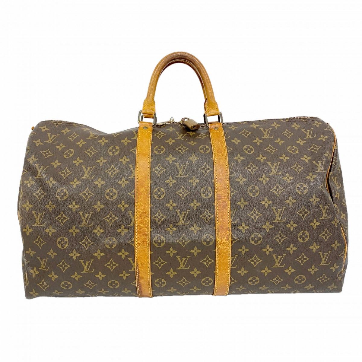 Louis Vuitton Boston Bag Monogram Keepall 55 Brown