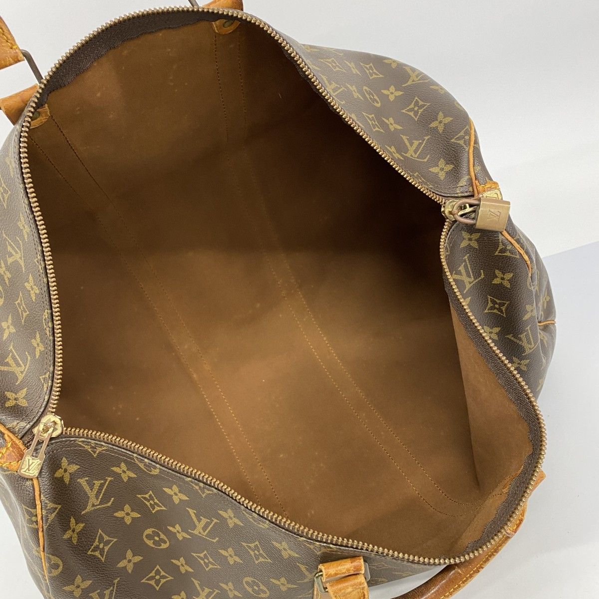 Louis Vuitton Boston Bag Monogram Keepall 55 Brown — view 4