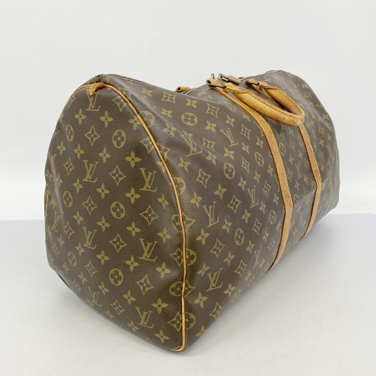 Louis Vuitton Boston Bag Monogram Keepall 55 Brown — view 2