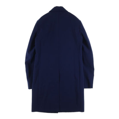 Dior Stand Collar Zip Up Satin Coat Navy — view 2