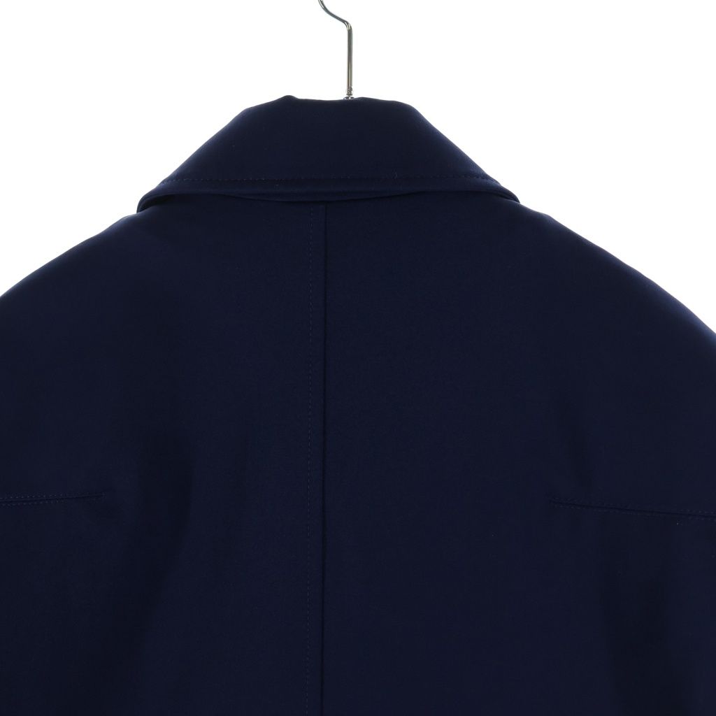 Dior Stand Collar Zip Up Satin Coat Navy — view 4