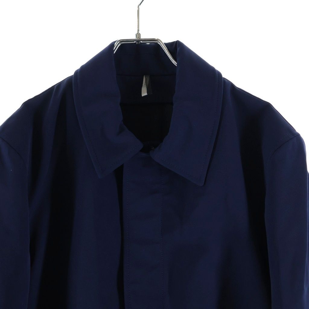 Dior Stand Collar Zip Up Satin Coat Navy — view 3