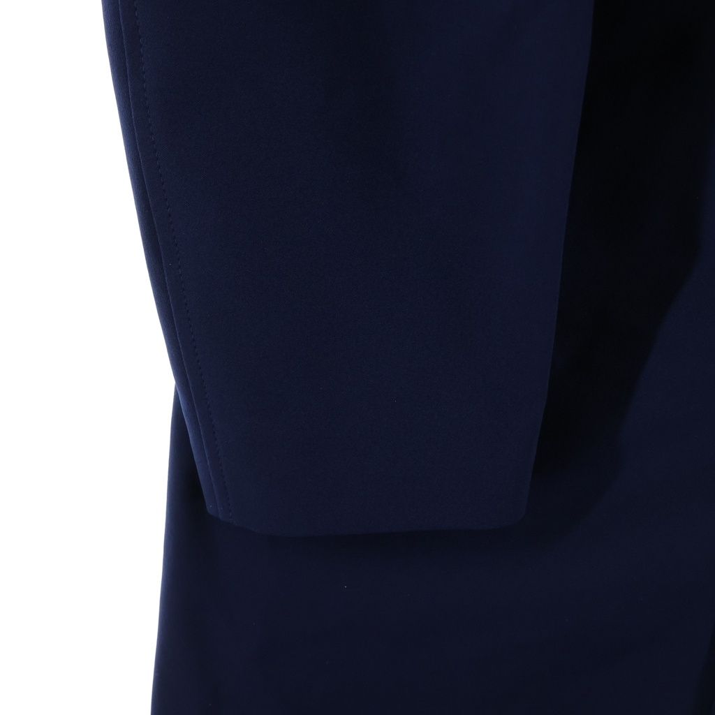 Dior Stand Collar Zip Up Satin Coat Navy — view 5
