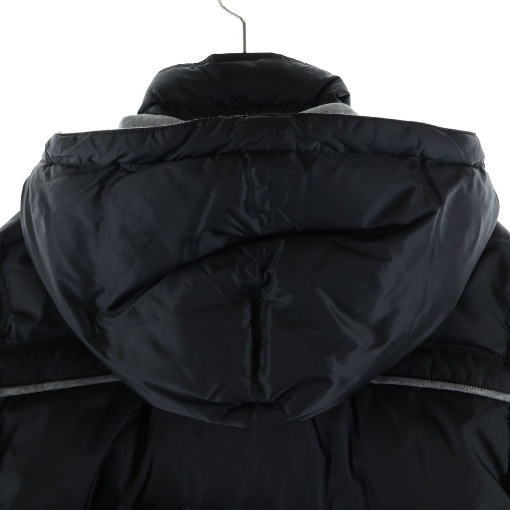 Dior Bee Embroidery Cotton Switchable Hooded Down Jacket Black — view 4