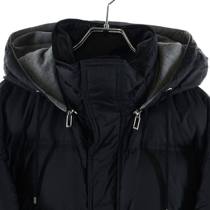Dior Bee Embroidery Cotton Switchable Hooded Down Jacket Black — view 3