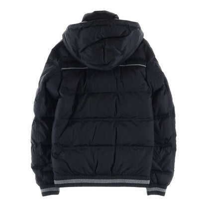 Dior Bee Embroidery Cotton Switchable Hooded Down Jacket Black — view 2