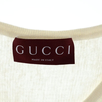 Gucci Fine Rib Cashmere Camisole Tank Top Ivory Green — view 7