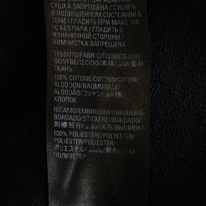 Balenciaga Hoodie Logo Embroidery Pullover Black — view 7