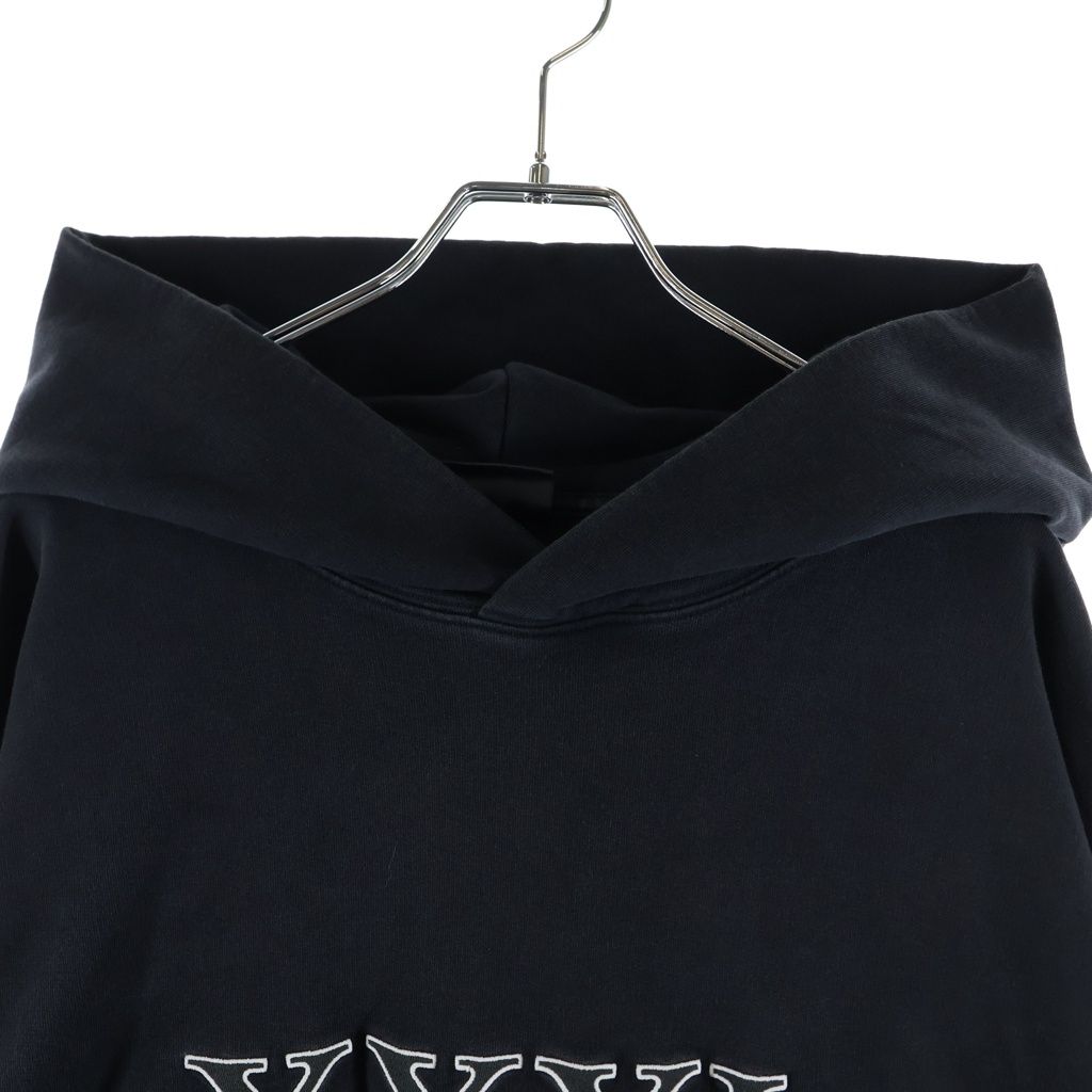 Balenciaga Hoodie Logo Embroidery Pullover Black — view 3