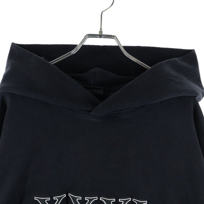 Balenciaga Hoodie Logo Embroidery Pullover Black — view 3