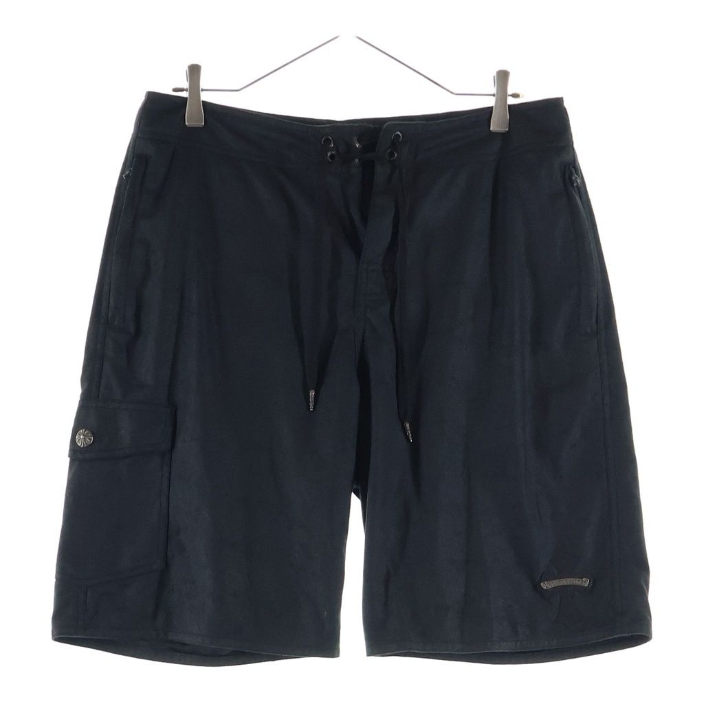 Chrome Hearts Lambskin Shorts Black with Cross Patch