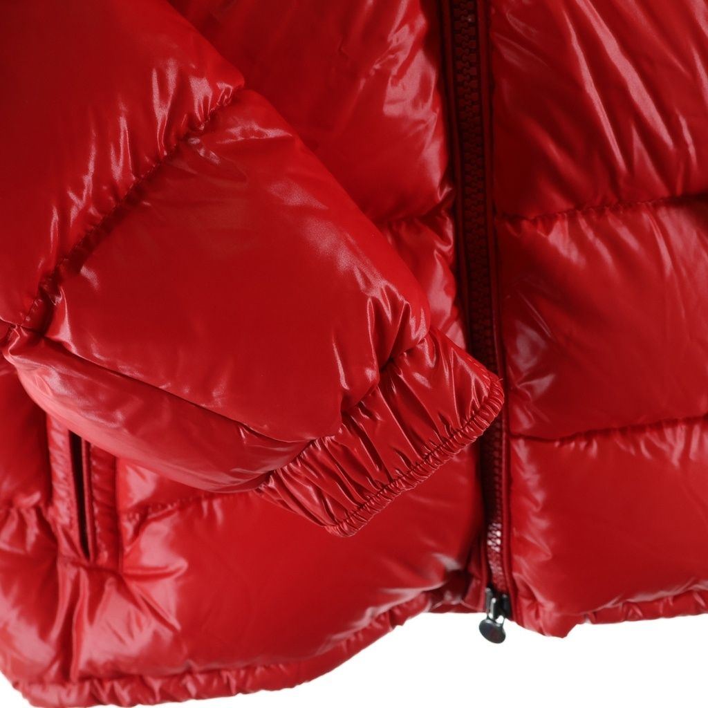 Moncler Maya Hooded Zip Up Jacket Red — view 6