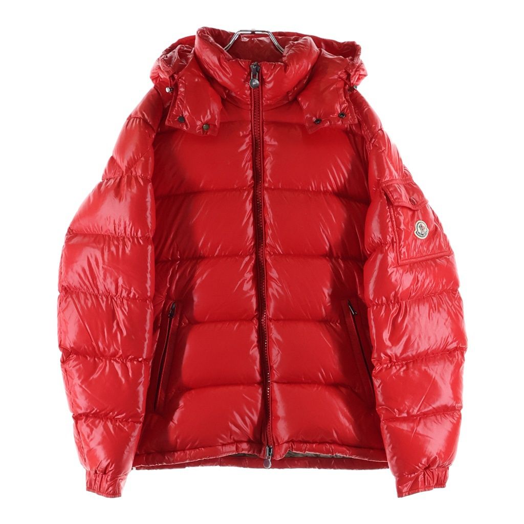 Moncler Maya Hooded Zip Up Jacket Red