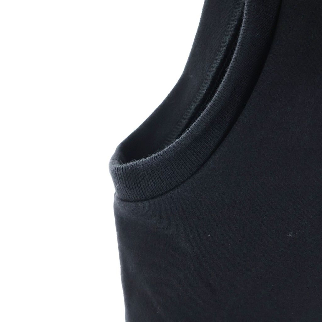 Dior Homme Half Zip Dead Side Line Sleeveless Hoodie Black — view 5