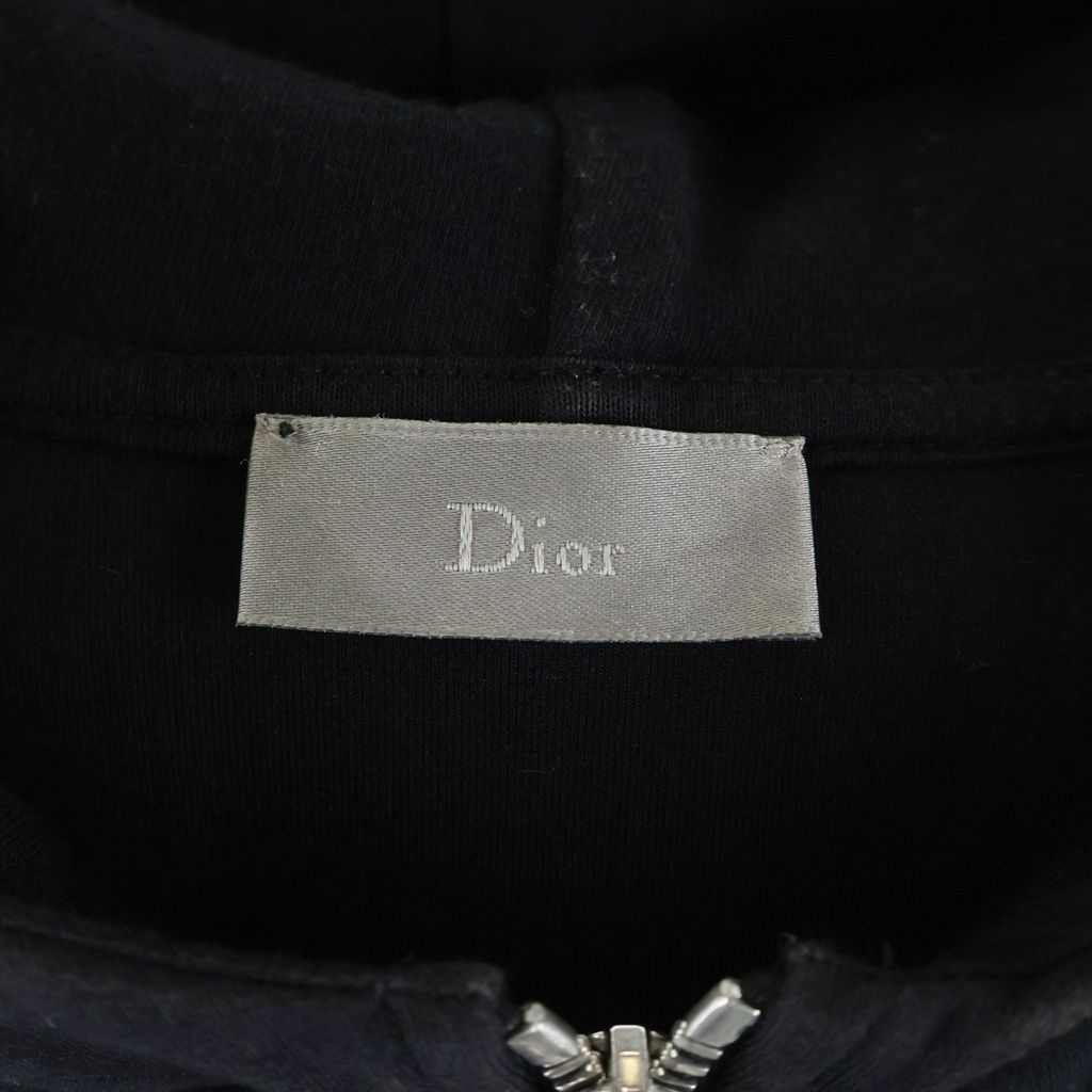Dior Homme Half Zip Dead Side Line Sleeveless Hoodie Black — view 7