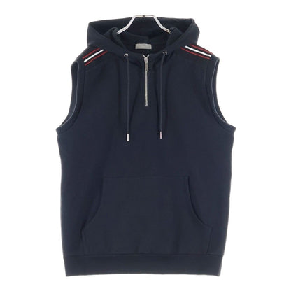 Dior Homme Half Zip Dead Side Line Sleeveless Hoodie Black
