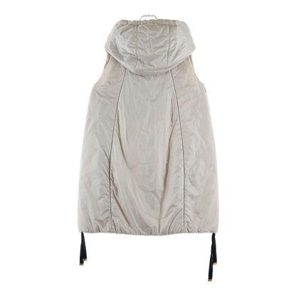 Max Mara the Cube Gilet Hooded Zip Up Jacket Vest Ivory — view 2