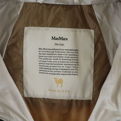 Max Mara the Cube Gilet Hooded Zip Up Jacket Vest Ivory — view 6