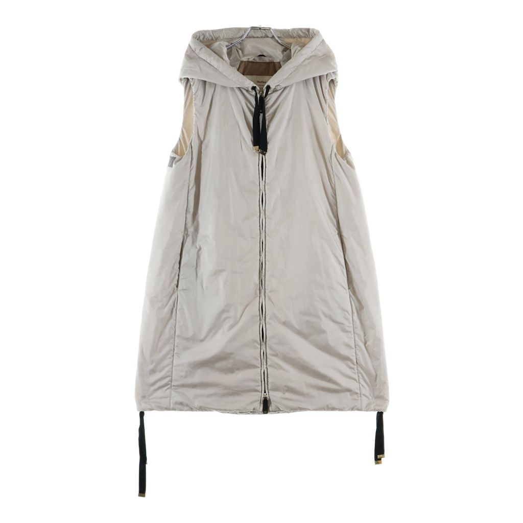 Max Mara the Cube Gilet Hooded Zip Up Jacket Vest Ivory