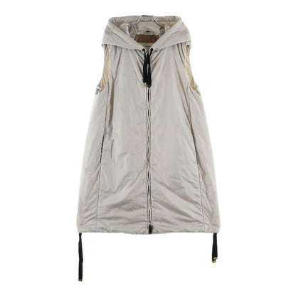 Max Mara the Cube Gilet Hooded Zip Up Jacket Vest Ivory