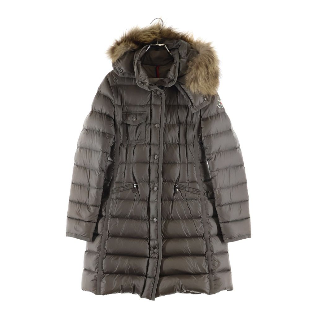 Moncler Hermifur Long Down Jacket Beige