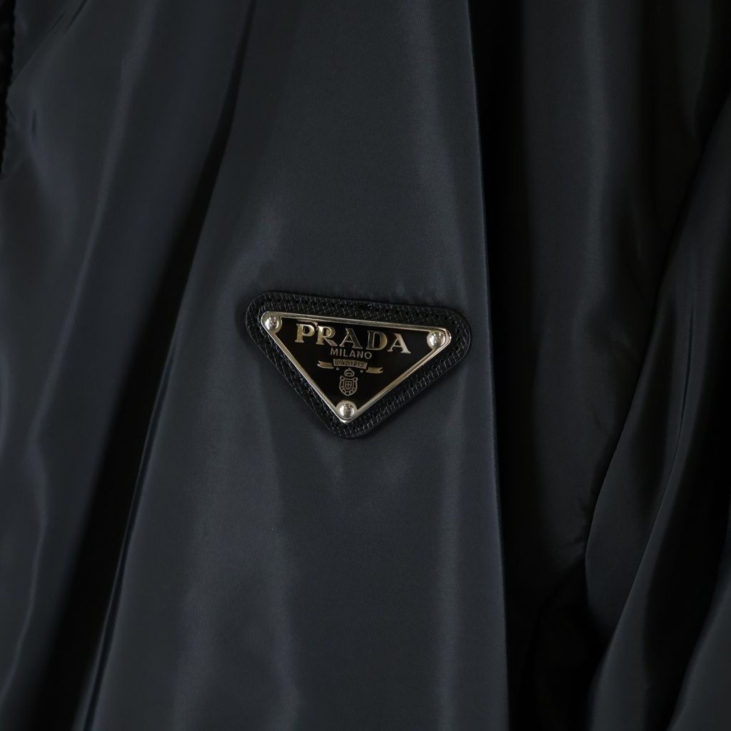 Prada Re-Nylon Reversible Zip Up Jacket Black Green — view 5