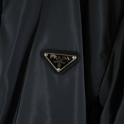 Prada Re-Nylon Reversible Zip Up Jacket Black Green — view 5