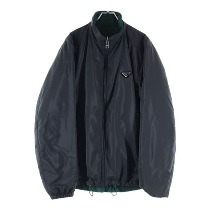 Prada Re-Nylon Reversible Zip Up Jacket Black Green