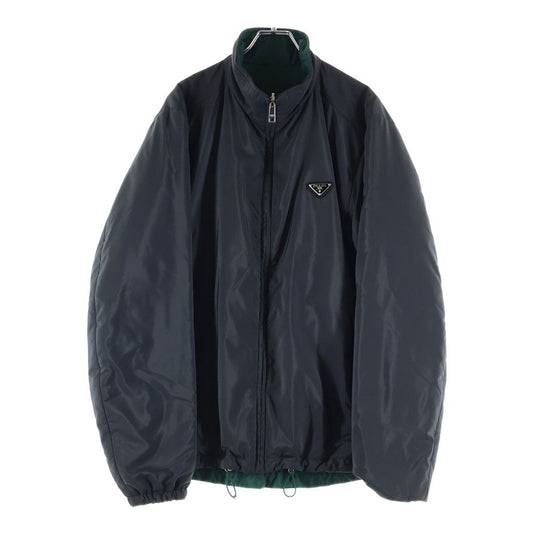Prada Re-Nylon Reversible Zip Up Jacket Black Green