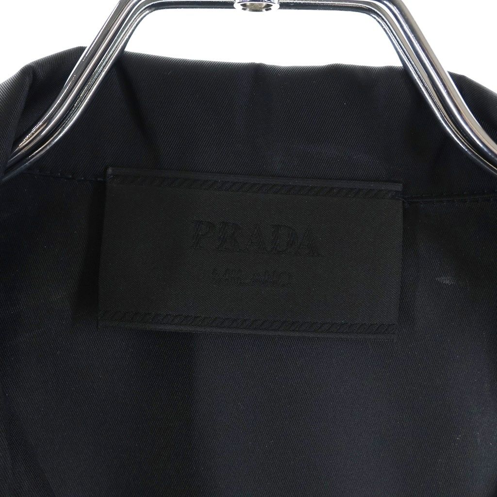 Prada Re-Nylon Short Sleeve Open Collar Shirt Black — view 6