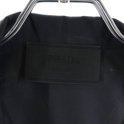 Prada Re-Nylon Short Sleeve Open Collar Shirt Black — view 6