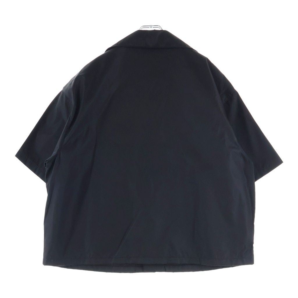 Prada Re-Nylon Short Sleeve Open Collar Shirt Black — view 2