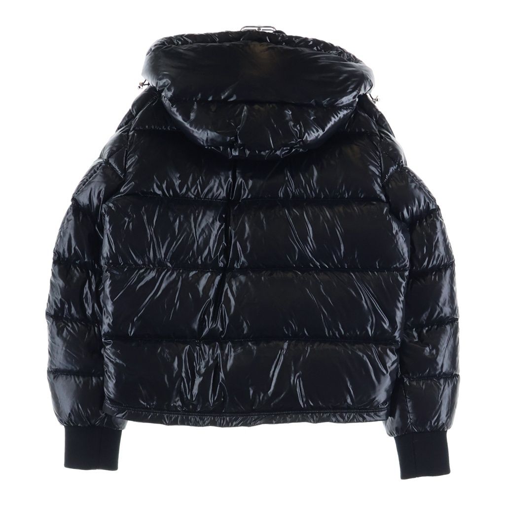 Moncler Maljasset Sleeve Logo Patch Hooded Zip Up Jacket Black — view 2