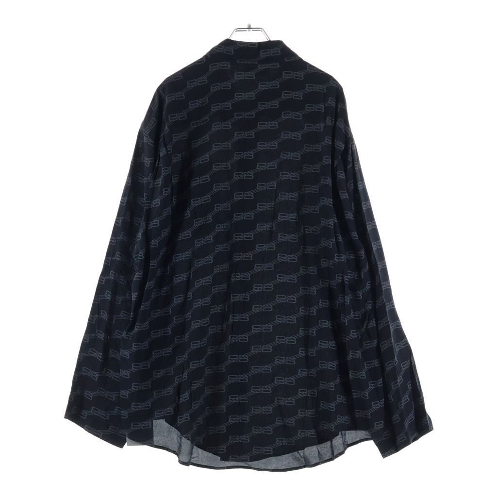 Balenciaga Logo Monogram Long Sleeve Shirt Black — view 2