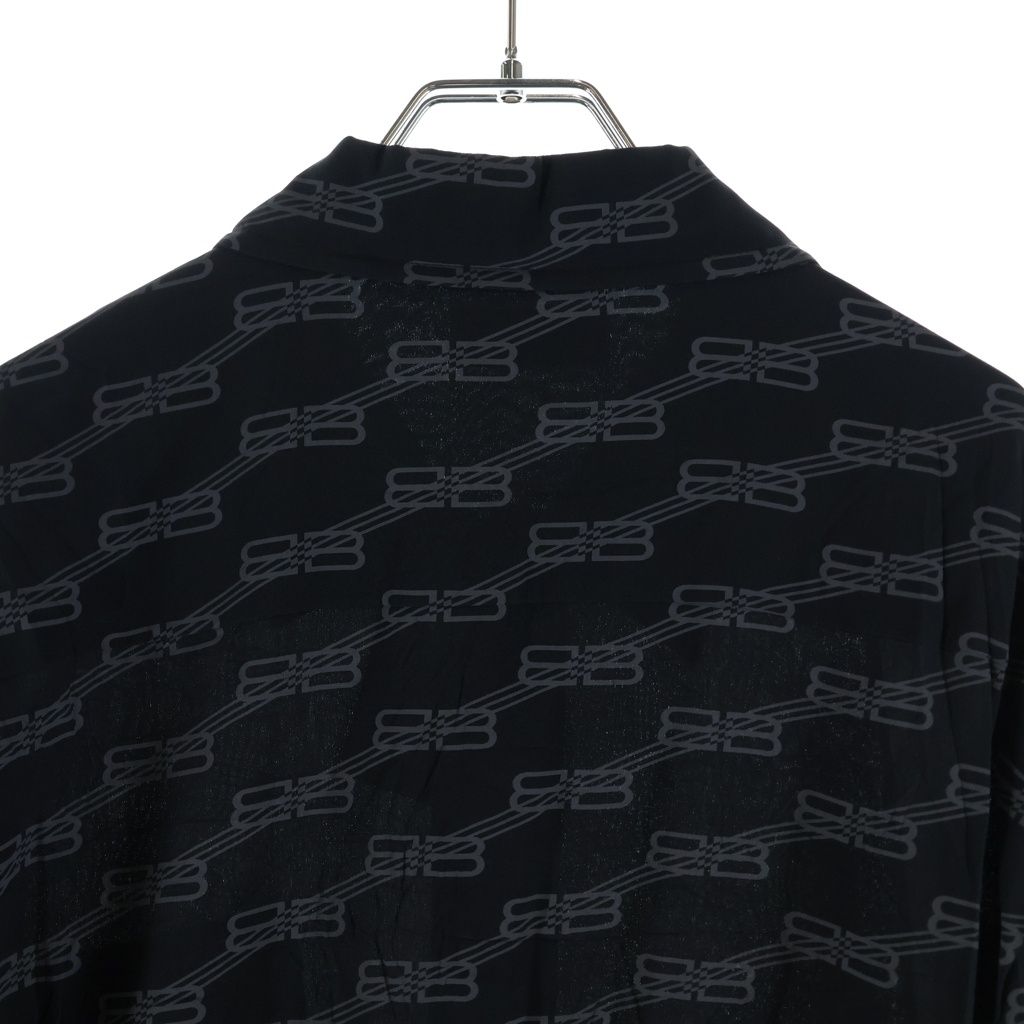 Balenciaga Logo Monogram Long Sleeve Shirt Black — view 4
