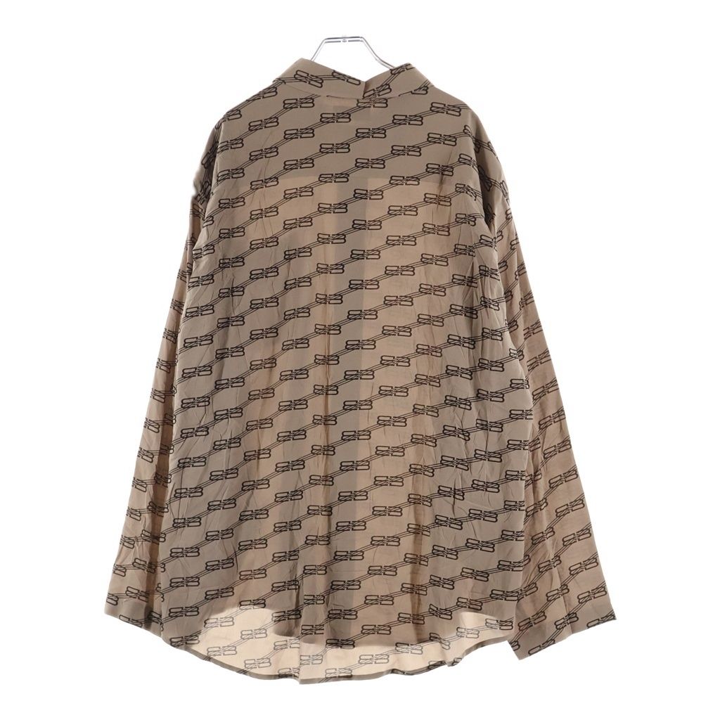 Balenciaga Logo Monogram Long Sleeve Shirt Beige — view 2