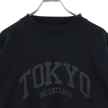 Balenciaga Tokyo Print Oversize Long Sleeve T-Shirt Black — view 3