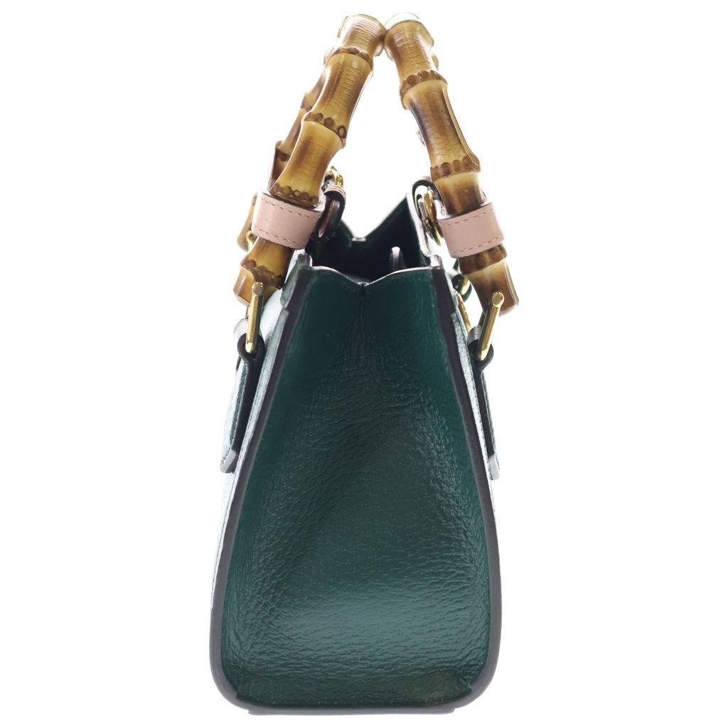 Gucci Diana Mini Tote Mini Bamboo Handle Shoulder Bag Green — view 3