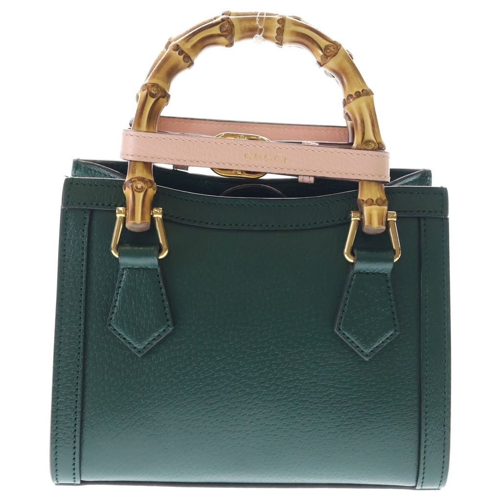 Gucci Diana Mini Tote Mini Bamboo Handle Shoulder Bag Green — view 2
