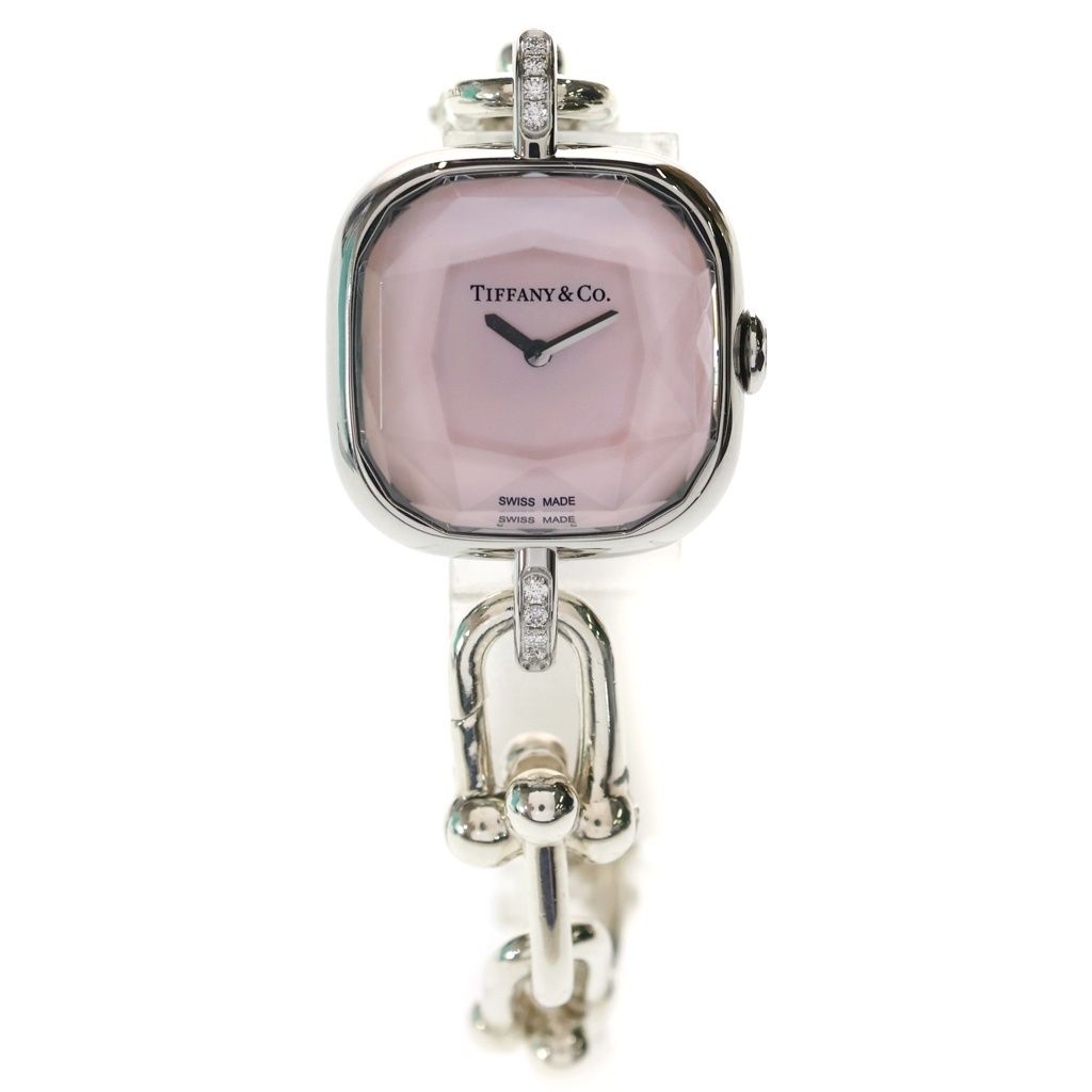 Tiffany & Co Watch Pink Dial Dia Lug Quartz